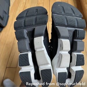 On Running Black and White Athletic Shoes